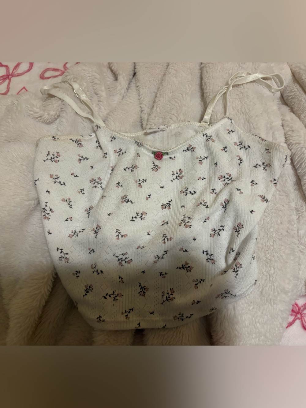 Garage White Floral Cami Sleep top